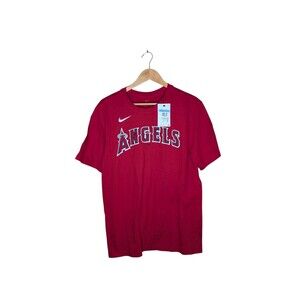 NWT THE NIKE TEE Shohei OHTANI #17 MLB Angels Men's Medium Red Baseball Shirt
